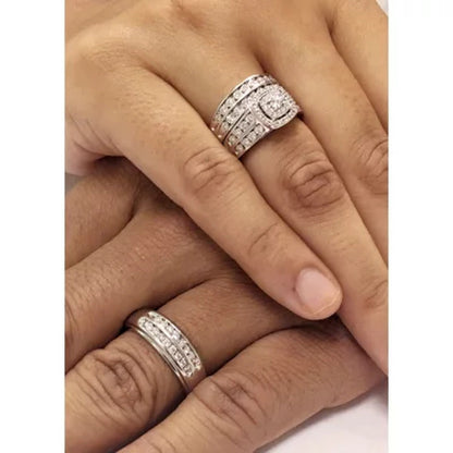 0.09 CT. T.W. Men'S Diamond Wedding Band in 14K White Gold