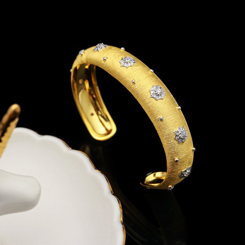 Vintage Style S925 Silver Ring Bracelet