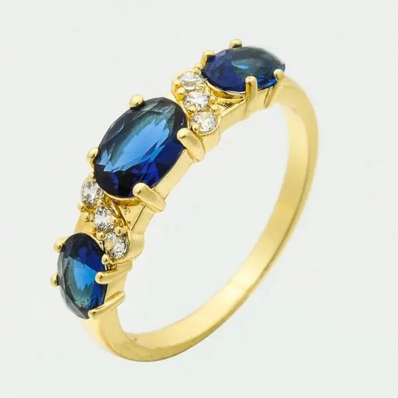 4-Color Natural 2.32CT Sapphire/Ruby/Alexandrite/Emerald Diamond 14K Yellow Gold