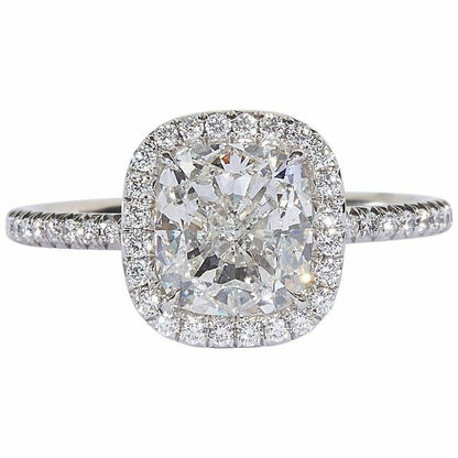 GIA 3 Carat Cushion Cut Engagement Ring GIA Certified G color VS2 clarity