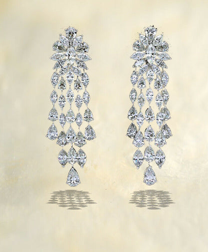 Diamond 36.41 carats of marquise and pear shape diamonds set in 18k white gold.