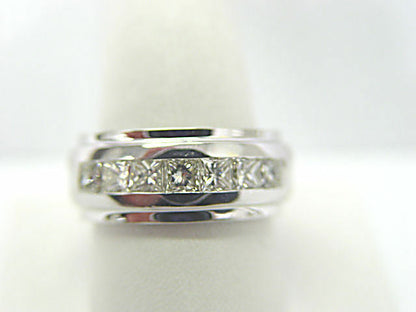 DIAMOND 7 STONE PRINCESS SHAPE CHANNEL SET DIAMOND MEN DIAMOND