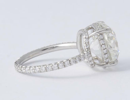 5.01 Cushion Brilliant cut GIA certified H color VS1 clarity diamond Platinum