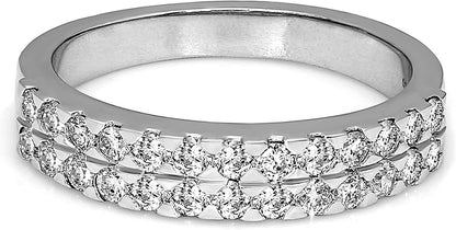 5/8 Carat | 14K White Gold or 925 Sterling Silver| IGI Certified Brilliant-Cut L
