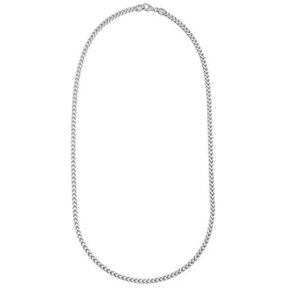Italian Sterling Silver Diamond-Cut Franco Chain Necklace, 24"