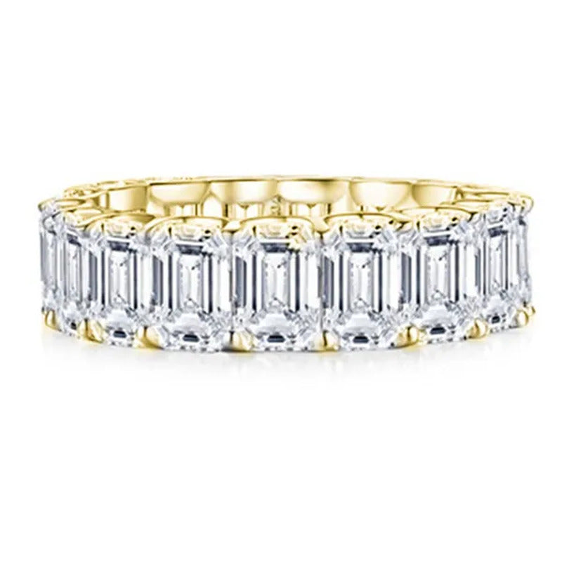 Personality Stackable Wedding Bands for Women Fashion 925 Sterling Silver Diamon