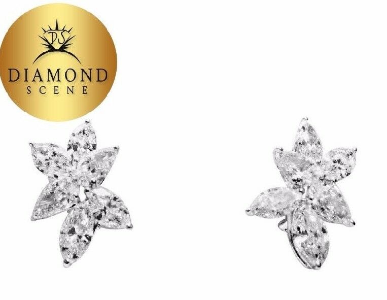 DIAMOND EARRING FOUR PEAR SHAPE TOTAL EIGHT MARQUISE TOTAL DIAMOND HUGIE EARRING