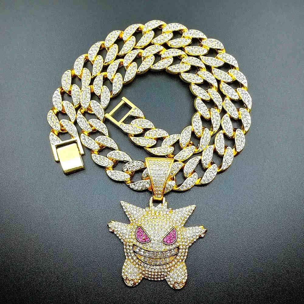 Cuban Link Chain, 18K Gold Plated Jewelry Men/Women Titanium Steel Necklace Hip