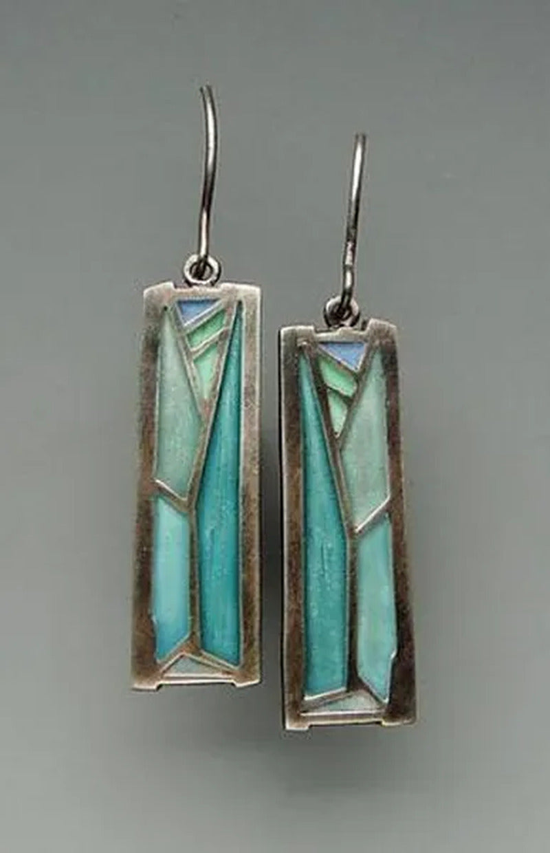 1 Pair 925 Silver One-Of-A-Kind Peacock Multicolored - Fire Labradorite Earrings