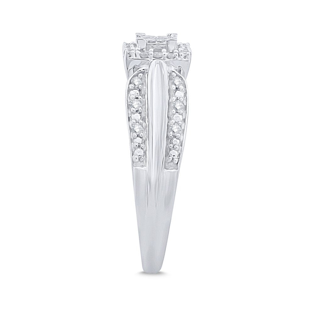 10K White Gold 1/3 Ct.T.W. Diamond Engagement Ring
