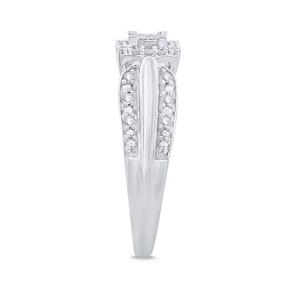 10K White Gold 1/3 Ct.T.W. Diamond Engagement Ring