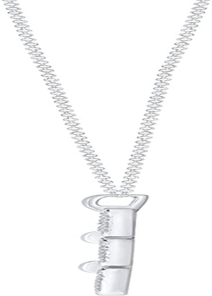 Elmas 1/6Ct round White Diamond 925 Sterling Silver Bar Link Drop Pendant Neckla