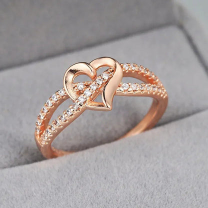 New Infinity Heart Cross Ring Promise Ring Forever Diamond Ring Heart Ring Silve