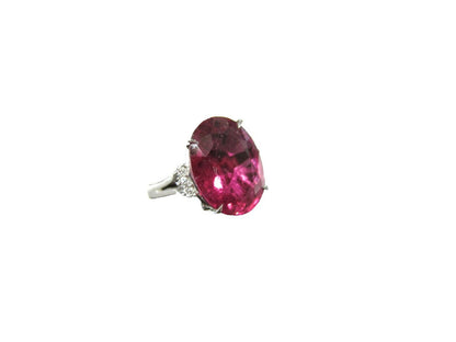 rubellite and diamond ring
