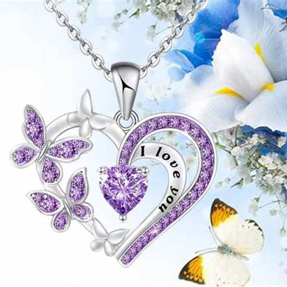 Exquisite Fashion Creative Women'S Butterfly Necklace Crystal Butterfly Jewelry