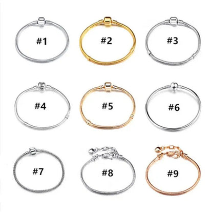 NEW Fashion 925 Sterling Silver White Flashing Double Sided Heart Snake Chain Br