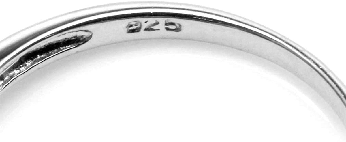 7X5Mm Octagon Shape White Gold Plated 925 Sterling Silver Engagement Ring