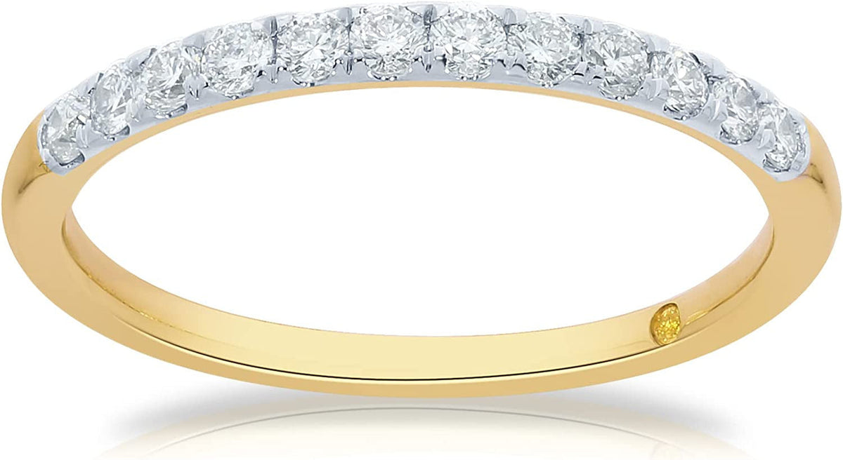 La Joya 1/10 - 1/2 CT TW Certified Lab Grown Diamond Bands for Women - 10K White