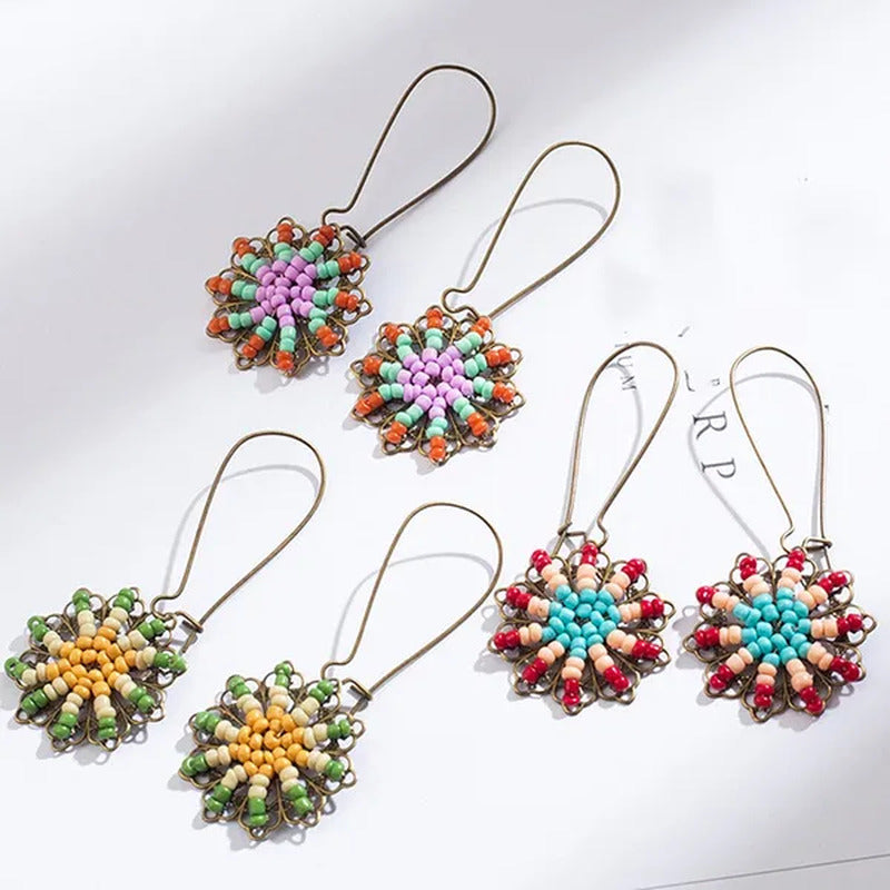 Tassel Earrings Personality Flower Handmade Jewelry