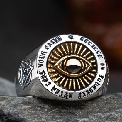 Men'S Ring Vintage Punk S925 Silver