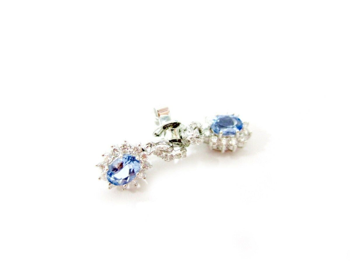 aquamarine diamond earring