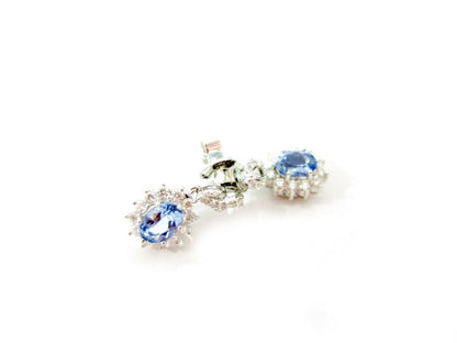 aquamarine diamond earring