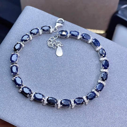 Luxury Natural Sapphire Bracelet 2 CT Natural Blue Sapphire Bracelet