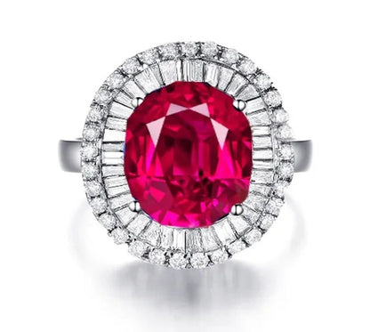 925 Silver Natural Gemstones Ruby Birthstone Bride Wedding Engagement Strange Ri