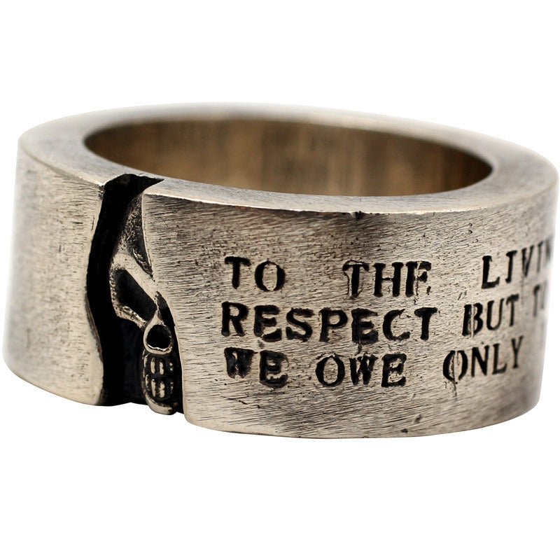 Half Skull Ring Sterling Thai Silver Design