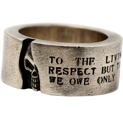 Half Skull Ring Sterling Thai Silver Design