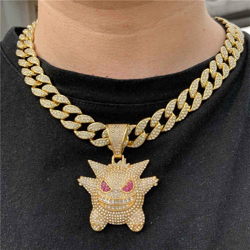Cuban Link Chain, 18K Gold Plated Jewelry Men/Women Titanium Steel Necklace Hip