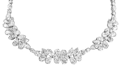 DIAMOND NECKLACE ROUND 37 PIECE MARQUISE 45 PIECE PEAR SHAPE 24 PIECE NECKLACE