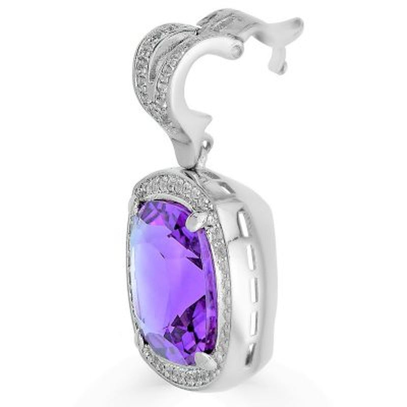 Amethyst and White Topaz Necklace in Italian Sterling Silver