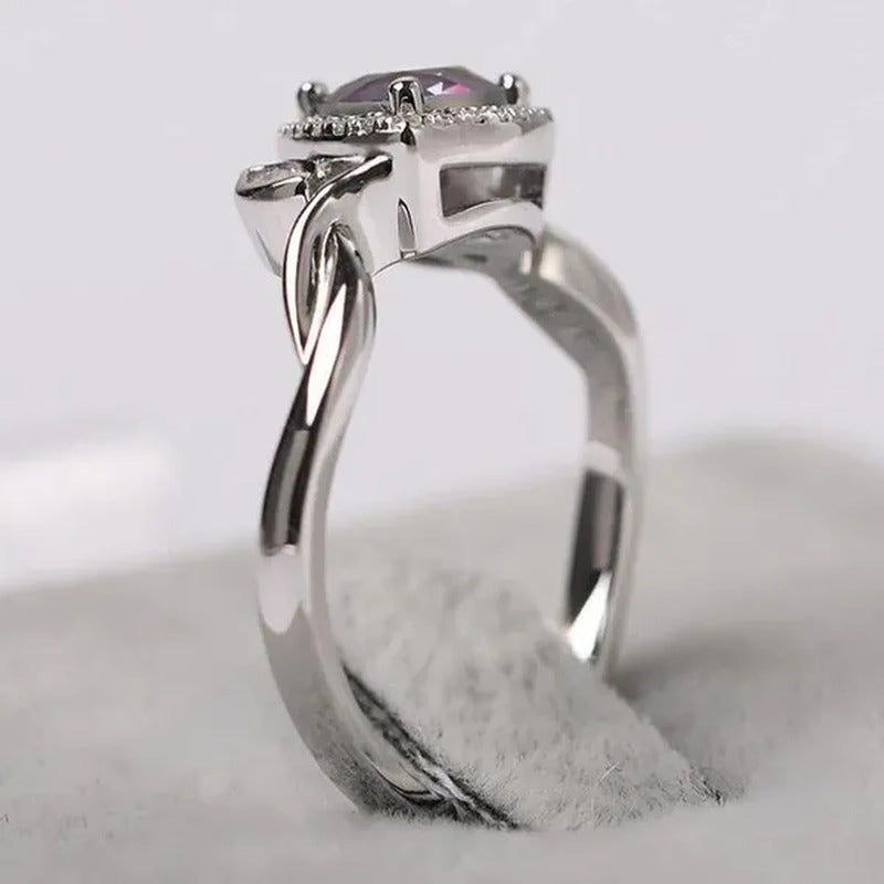Fashion 925 Silver Triangle Cut Topaz Diamond Rings for Women Bridal Romantic En