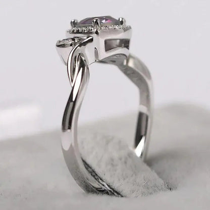 Fashion 925 Silver Triangle Cut Topaz Diamond Rings for Women Bridal Romantic En