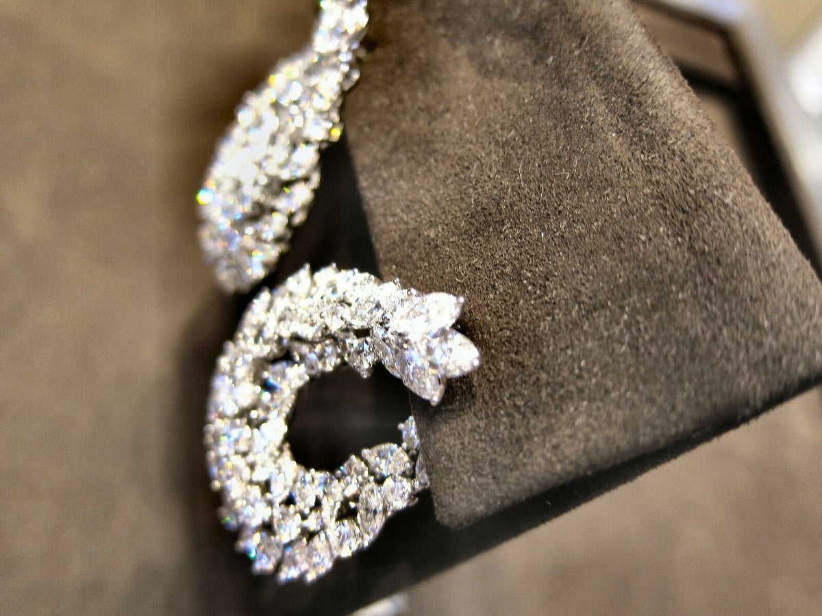 DIAMOND EARRING PEAR ROUND BRILLIANT MARQUISE SHAPE SET DIAMOND EARRING