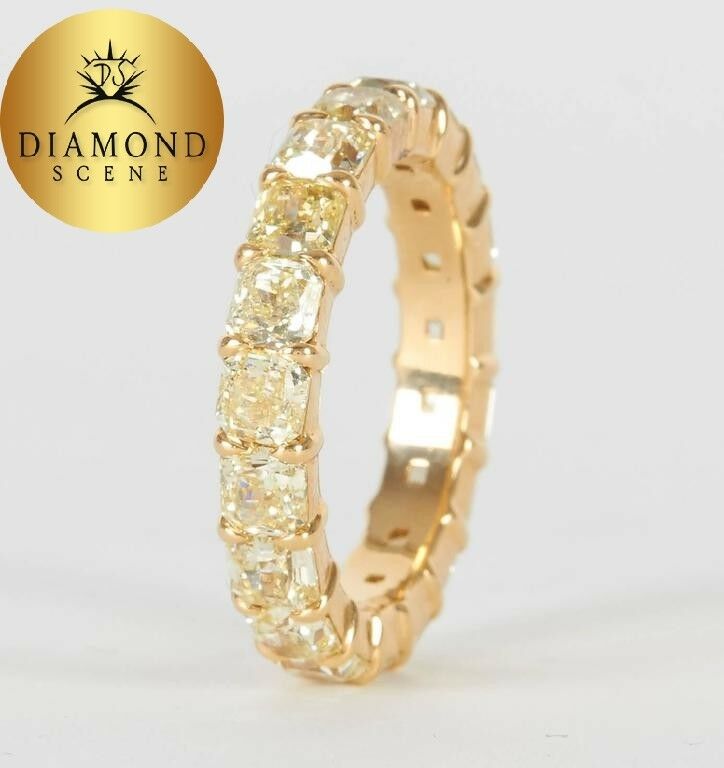 Yellow Diamond Gold Eternity Band Ring