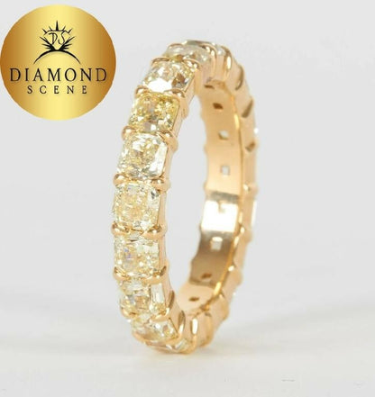Yellow Diamond Gold Eternity Band Ring