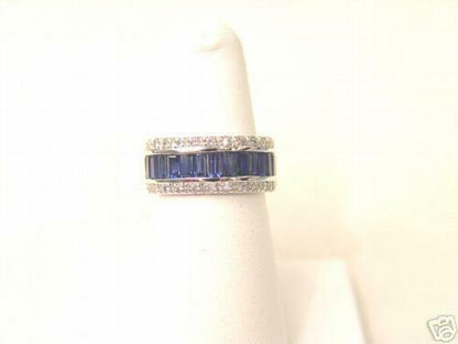 ROUND BRILLIANT DIAMOND 1.65 CT BAGUETTE SAPPHIRE 5.03 CT