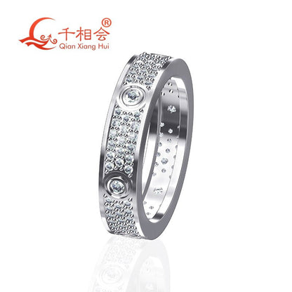 925 Silver Rings Hot Sale Classic Love Three Rows of Luxury Eternity Ring