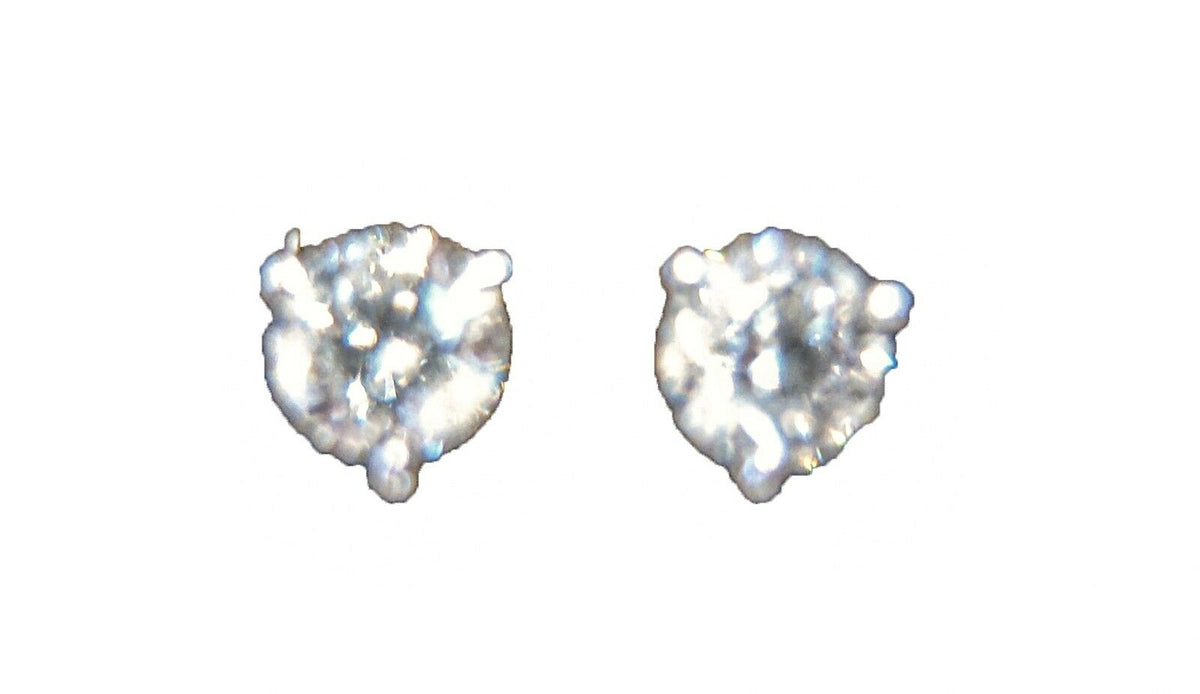 DIAMOND STUD THREE PRONG EARRING
