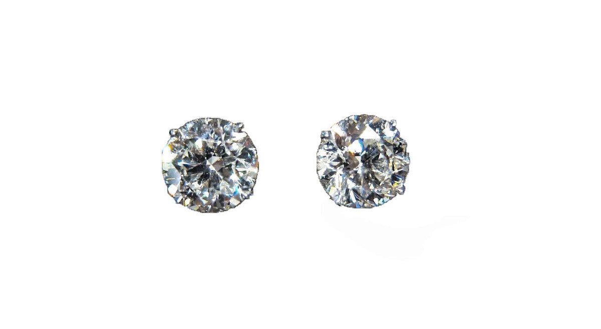 DIAMOND STUD EARRING 4.05 CT TOTAL WEIGHT EARRING