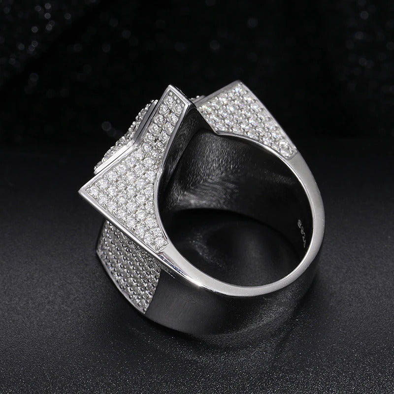 Fine Jewelry VVS1 with Certificate Moissanite Star Rings for Men 925 Sterling