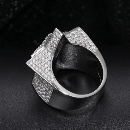 Fine Jewelry VVS1 with Certificate Moissanite Star Rings for Men 925 Sterling