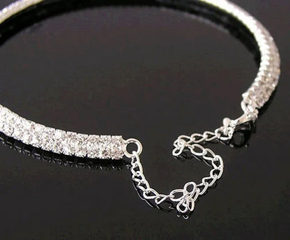 Hot Sale Bling Diamante Choker Prom Bridal Xmas Party Gift