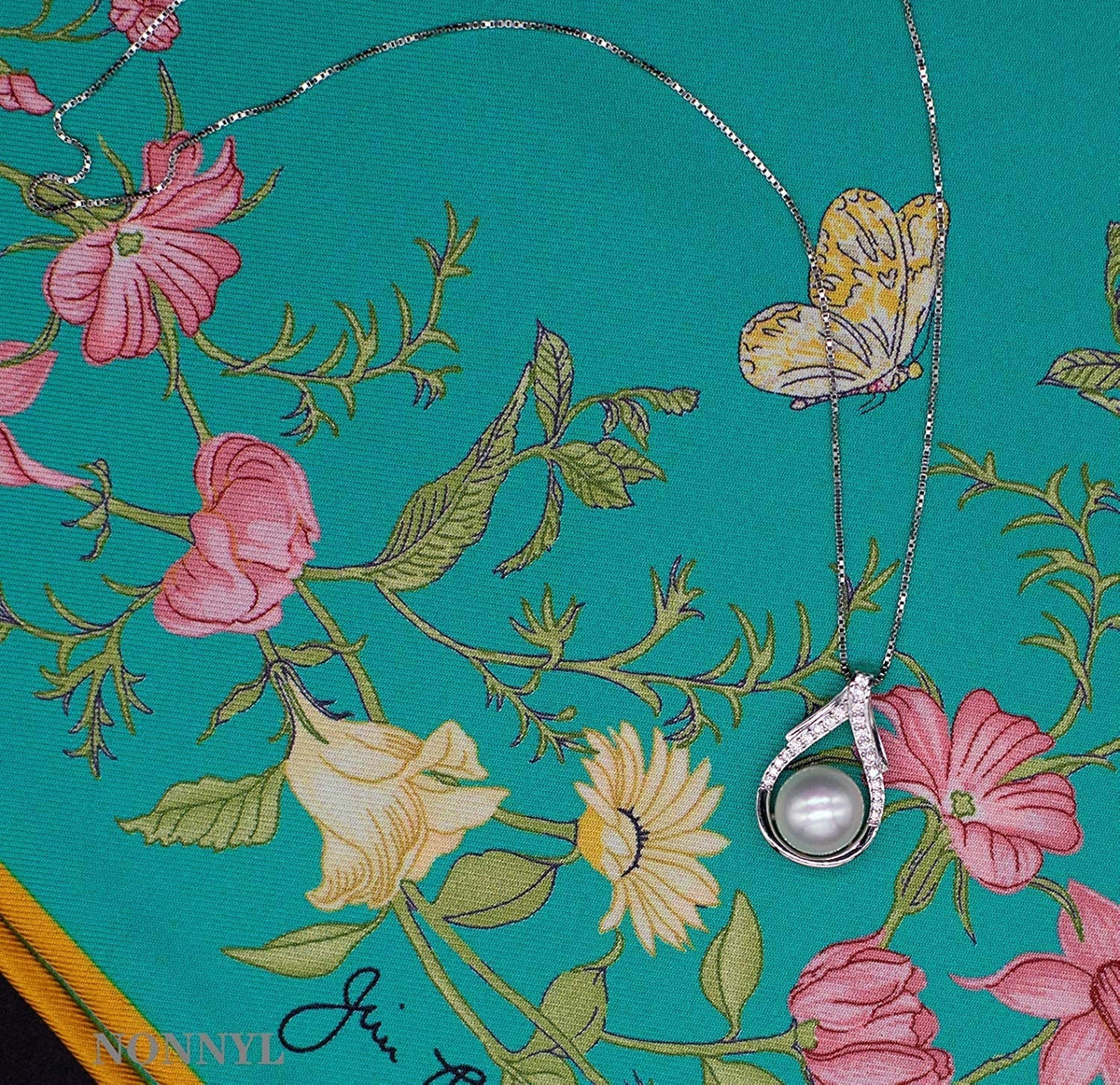 Freshwater Cultured White Real Pearl Pendant Necklaces for Women, Christmas Gift