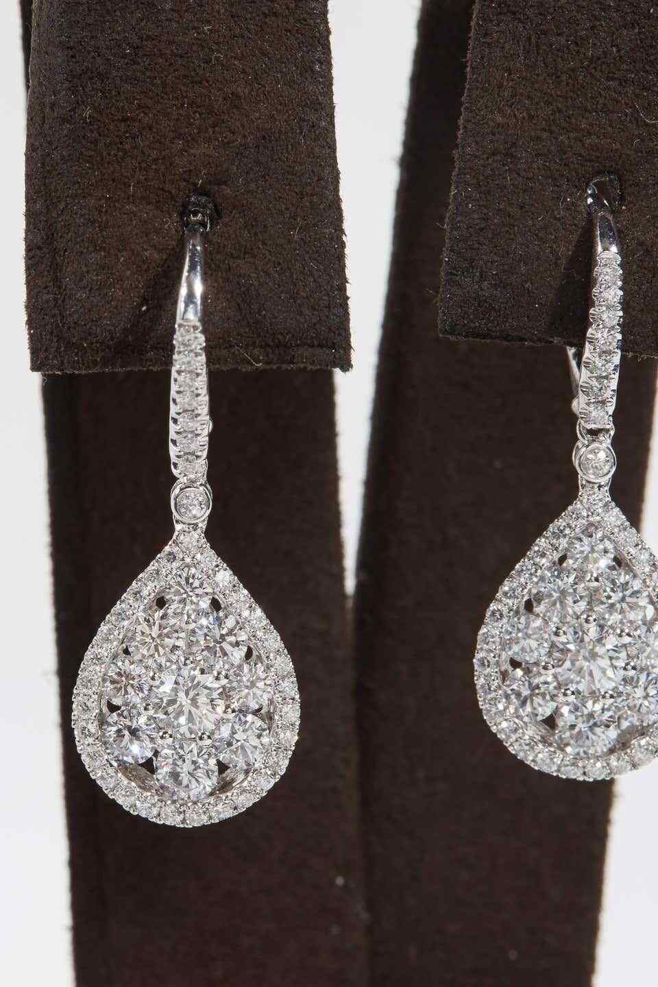 Diamond Drop Dangle Earrings