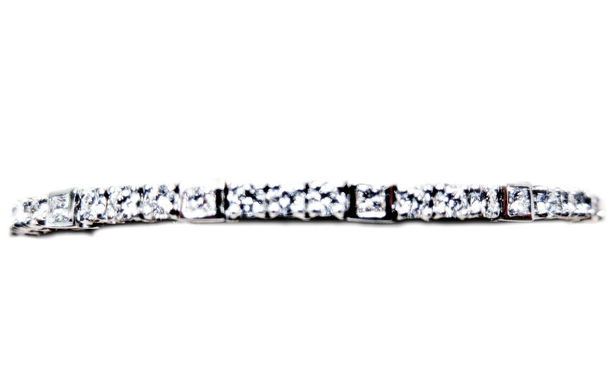4.65 ct round brilliant shape diamond g color vs1/2 clarity diamond bracelet 18k