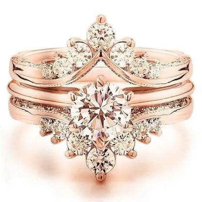 Gorgeous 18K Rose Gold Natural Morganite Gemstone Engagement Ring with Diamond V