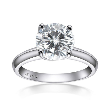 3.0Carat D Color Moissanite Diamond Solitaire Wedding Rings for Women 100% 925